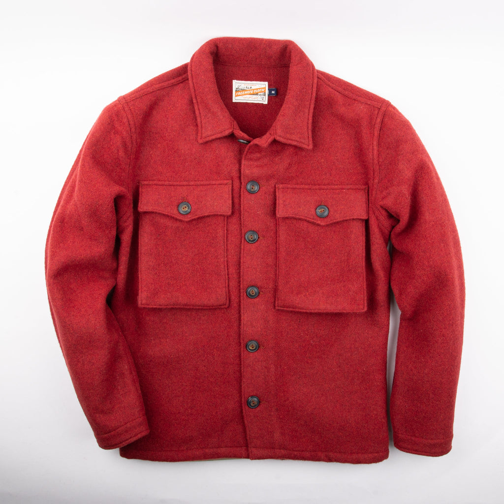 Freenote - Midway CPO Wool Shirt - Red– The Populess Company